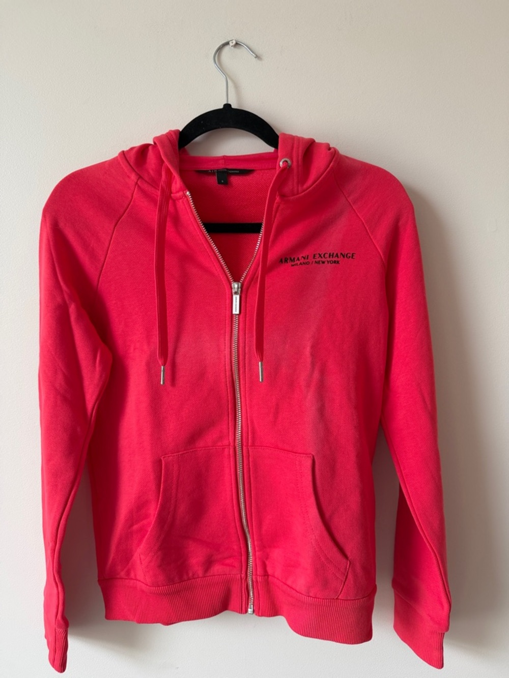 Armani Exchange Hot Pink Full-Zip Hoodie (NWOT)